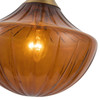 Alora - MP651312BGAM - Three Light Pendant - Farrah - Brushed Gold/Amber