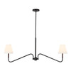 Alora - LP445242MBWL - Two Light Linear Pendant - Sloan - Matte Black/White Linen
