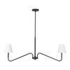 Alora - LP445242MBWL - Two Light Linear Pendant - Sloan - Matte Black/White Linen