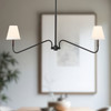 Alora - LP445242MBWL - Two Light Linear Pendant - Sloan - Matte Black/White Linen