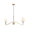 Alora - LP445242BGWL - Two Light Linear Pendant - Sloan - Brushed Gold/White Linen