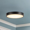 Alora - FM653007MBAR - LED Flush Mount - Evelyn - Matte Black/Alabaster