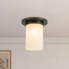 Alora - FM360808UBAR - One Light Flush Mount - Mineral - Urban Bronze/Alabaster