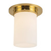 Alora - FM360808PTBOP - One Light Flush Mount - Mineral - Patina Brass/Opal Glass