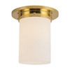 Alora - FM360808PTBOP - One Light Flush Mount - Mineral - Patina Brass/Opal Glass