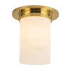 Alora - FM360808PTBAR - One Light Flush Mount - Mineral - Patina Brass/Alabaster