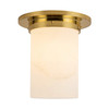 Alora - FM360808PTBAR - One Light Flush Mount - Mineral - Patina Brass/Alabaster
