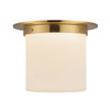 Alora - FM360118PTBOP - One Light Flush Mount - Mineral - Patina Brass/Opal Glass