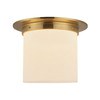 Alora - FM360118PTBAR - One Light Flush Mount - Mineral - Patina Brass/Alabaster