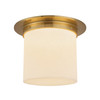 Alora - FM360118PTBAR - One Light Flush Mount - Mineral - Patina Brass/Alabaster