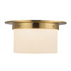 Alora - FM360115PTBOP - Two Light Flush Mount - Mineral - Patina Brass/Opal Glass