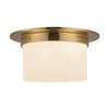 Alora - FM360115PTBAR - Two Light Flush Mount - Mineral - Patina Brass/Alabaster