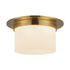Alora - FM360115PTBAR - Two Light Flush Mount - Mineral - Patina Brass/Alabaster