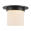 Alora - FM360085UBOP - One Light Flush Mount - Mineral - Urban Bronze/Matte Opal Glass
