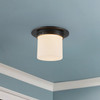 Alora - FM360085UBOP - One Light Flush Mount - Mineral - Urban Bronze/Matte Opal Glass