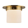 Alora - FM360085PTBOP - One Light Flush Mount - Mineral - Patina Brass/Opal Glass