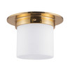 Alora - FM360085PTBOP - One Light Flush Mount - Mineral - Patina Brass/Opal Glass