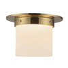 Alora - FM360085PTBAR - One Light Flush Mount - Mineral - Patina Brass/Alabaster