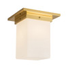 Alora - FM356808PTBOP - One Light Flush Mount - Mineral - Patina Brass/Opal Glass