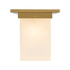 Alora - FM356808PTBAR - One Light Flush Mount - Mineral - Patina Brass/Alabaster