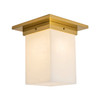 Alora - FM356808PTBAR - One Light Flush Mount - Mineral - Patina Brass/Alabaster