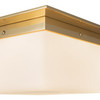 Alora - FM356115PTBOP - Two Light Flush Mount - Mineral - Patina Brass/Opal Glass