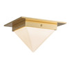 Alora - FM345084PTBOP - One Light Flush Mount - Mineral - Patina Brass/Opal Glass
