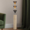 Alora - FL341367STA - Three Light Floor Lamp - Versus - Aged Steel