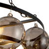 Alora - CH654624MBSM - Six Light Chandelier - Faye - Matte Black/Smoked Solid Glass