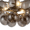 Alora - CH654318MBSM - Three Light Chandelier - Faye - Matte Black/Smoked Solid Glass