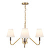 Alora - CH445330BGWL - Three Light Chandelier - Sloan - Brushed Gold/White Linen