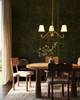 Alora - CH445330BGWL - Three Light Chandelier - Sloan - Brushed Gold/White Linen