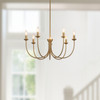 Alora - CH419726BG - Seven Light Chandelier - Ember - Brushed Gold