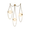 Alora - CH372103VBCDG - LED Chandelier - Petra - Vintage Brass/Cloud Glass