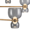 Alora - CH310336VBSM - LED Chandelier - Sutton - Vintage Brass/Smoked Glass