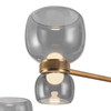 Alora - CH310336VBSM - LED Chandelier - Sutton - Vintage Brass/Smoked Glass