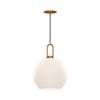 Alora - PD601710AGOP - One Light Pendant - Soji - Aged Gold/Opal Matte Glass