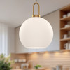 Alora - PD601710AGOP - One Light Pendant - Soji - Aged Gold/Opal Matte Glass