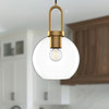 Alora - PD601608AGCL - One Light Pendant - Soji - Aged Gold/Clear Glass