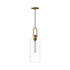 Alora - PD401606AGCL - One Light Pendant - Soji - Aged Gold/Clear Glass