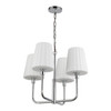 Alora - CH628423CHOP - Four Light Chandelier - Plisse - Chrome/Opal Matte Glass