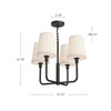Alora - CH628423CHOP - Four Light Chandelier - Plisse - Chrome/Opal Matte Glass