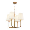 Alora - CH628423AGOP - Four Light Chandelier - Plisse - Aged Gold/Opal Matte Glass