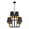 Alora - CH528830MB - Eight Light Chandelier - Plisse - Matte Black