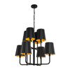 Alora - CH528830MB - Eight Light Chandelier - Plisse - Matte Black