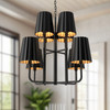 Alora - CH528830MB - Eight Light Chandelier - Plisse - Matte Black