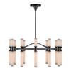 Alora - CH348038UBFR-UNV - LED Chandelier - Edwin - Urban Bronze/Frosted Ribbed Glass