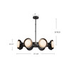 Alora - CH320837VB-UNV - LED Chandelier - Alonso - Vintage Brass