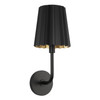 Alora - WV528007MB - One Light Vanity - Plisse - Matte Black