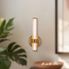 Alora - WV509012BG-UNV - LED Wall/Vanity - Elsie - Brushed Gold